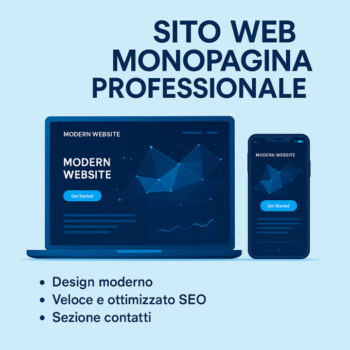 Sito Web Monopagina Professionale – Design Moderno